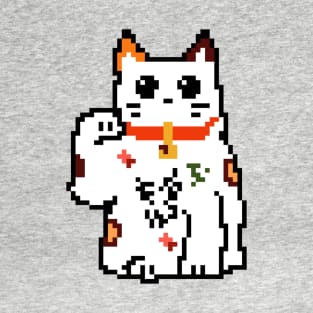 Maneki/Lucky Cat Pixel Art T-Shirt